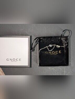 NEW "Modern GNOCE New York Snake Chain Charm Bracelet Set - In Box & Pouch"